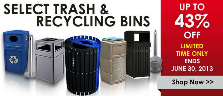 Save up to 43% on select trash and recycling bins