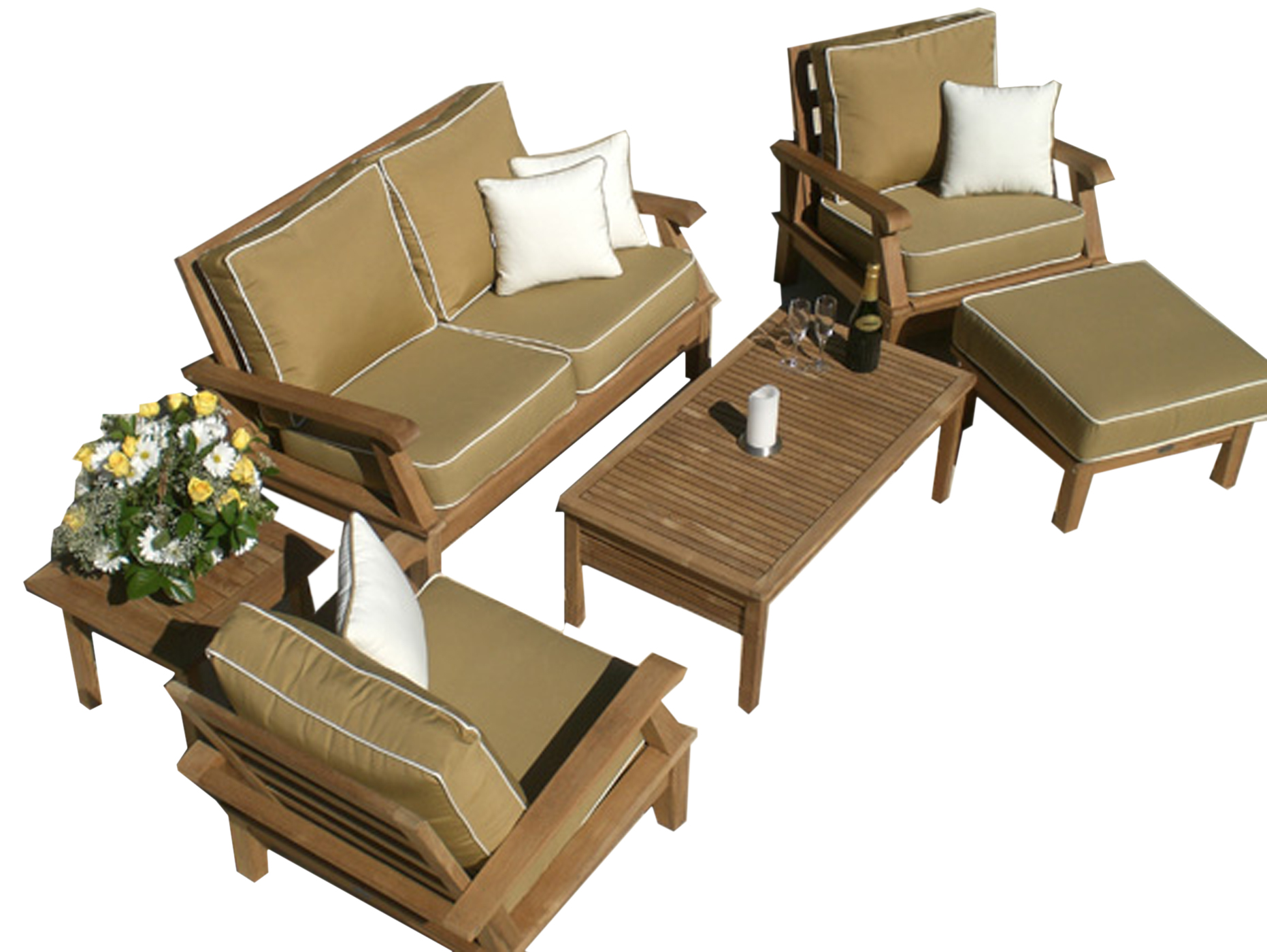 Deep Seating Teak Sofa Furniture