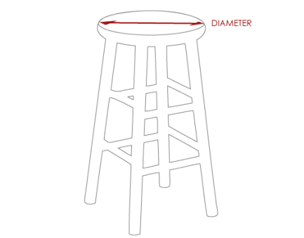 How to Measure a Stool or Chair for a Round Cushion | Cushion Source.ca