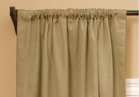 Custom rod pocket drapes
