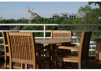 Auburn University teak outdoor furniture and Sunbrella cushions