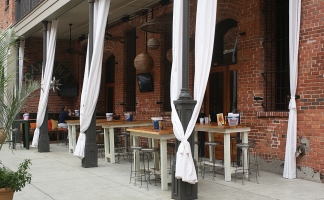 Outdoor Drapes from OutdoorDrapes.com for Cantina Restaurant, Montgomery, AL