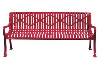 6 ft Roll Formed Diamond Pattern Bench