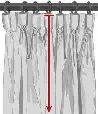 custom goblet pleat drapes