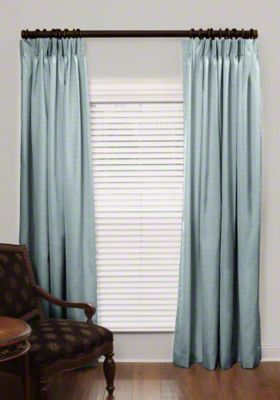 Custom French Pleat Silk Drapes