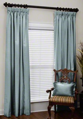 Custom Goblet Pleat Silk Drapes