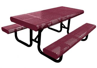 picnic table, picnic tables, perforated picnic table, radial edge table