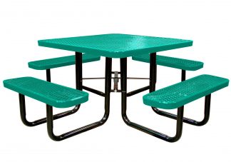 Square expanded picnic table