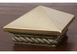 Satin Brass Metallic Post Cap