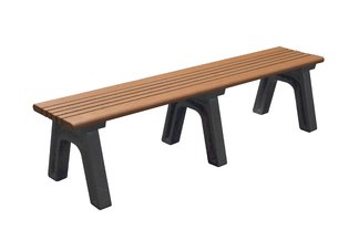 Polly Prdoucts Cambridge 6 ft. Flat Bench in Black/Black
