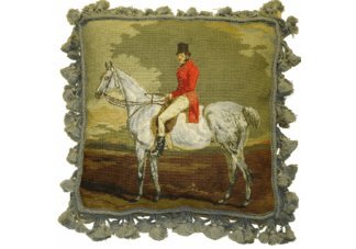 Fine equestrian needlepoint pillows equestrian pillow, equestrian needlepoint pillow