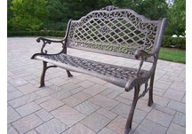 Mississippi High Back Bench Antique Bronze