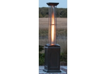 Mocha Finish Square Flame Heater