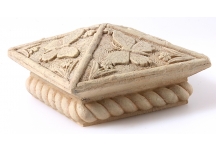 Carruth Butterflies Post Cap with Rope Base