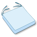 Square Cushion With Back Ties