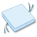 Square Cushion With Side Ties