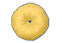 Round Boxed Pillow with Button
