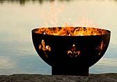 Fleur de Lis Carbon Steel Fire Pit