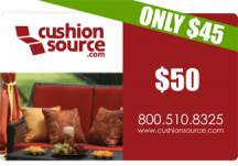 Cushion Source Discounted Gift Card Clearance