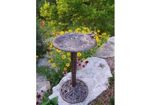 Cast Aluminum Hummingbird Bird Bath