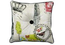 Custom Throw Pillow with Button