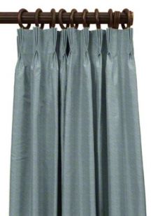 Custom French Pleat Silk Drapes