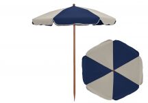 6.5 ft. Commercial Beach Umbrella - Wood Pole, 6 Panel Beach Umbrella