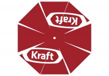 Kraft red logo umbrella proof