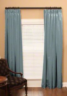 Custom French Pleat Silk Drapes