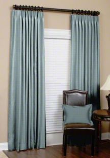 custom euro pleat silk drapes