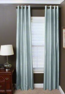 Custom Grommet Silk Drapes