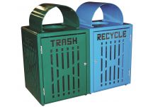32 Gallon Diamond Trash/Recycling Bins with Doors