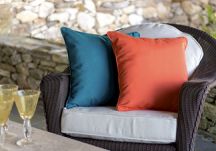 Teal and Coral Throw Pillows