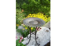 Sunflower Bird Bath on Tower Base