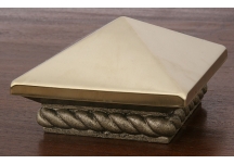 Satin Brass Metallic Post Cap