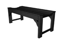 Traditional Garden 48 Backless Bench in Black