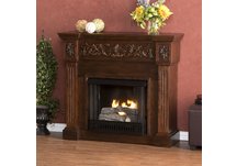 Calvert Carved Espresso Gel Fireplace