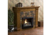 Elkmont Salem Antique Oak Gel Fireplace