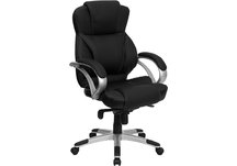 High Back Black Leather Contemporary Office Chair