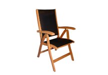Teak Recliner sling fabric black, Teak Recliner sling fabric black