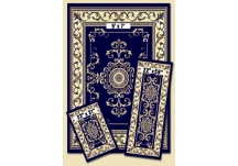 Navy Royal Crown Capri Rug Set