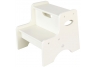 Two Step Stool - White