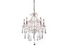 5 Light Chandelier In Rust And Clear Crystal
