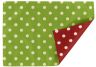 Ikat Dots Grasshopper green and Red Natural