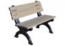 Polly Products Silhouette 4 ft. Backed Bench in Black/Black