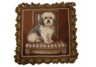 Elegant Terrier Needlepoint Pillow