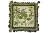 Fern and Bamboo Needlepoint Pillow