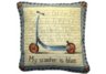 Vintage Scooter Needlepoint Pillow