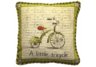 Vintage Tricycle Needlepoint Pillow