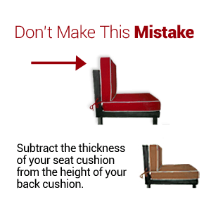 Dimensions of seat cushion